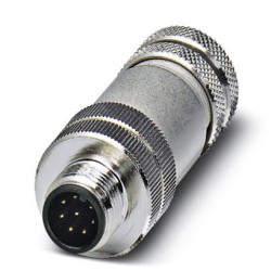 M12 8 Pole MALE Shielded (Screw Terminals)