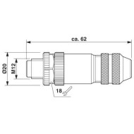 M12 8 Pole MALE Shielded (Screw Terminals) M12 8 Pole MALE Shielded (Screw Terminals)