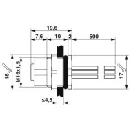 M12 8 Pole Panel Mount FEMALE with 50cm wiring M12 8 Pole Panel Mount FEMALE with 50cm wiring