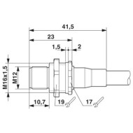 M12 8 Pole Panel Mount MALE Shielded with 100cm wiring M12 8 Pole Panel Mount MALE Shielded with 100cm wiring