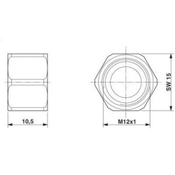 Screw plug - PROT-M12 FS-M - 1430488