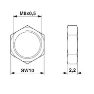 Flat nut - SACC-E-MU-M 8 - 1504071 Flat nut - SACC-E-MU-M 8 - 1504071