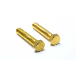DIN933 DIN931 Allen Bolts Brass Hex Head Bolts Assembled with DIN934 Hex Nut and DIN125 Flat Washer DIN933 DIN931 Allen Bolts Brass Hex Head Bolts Assembled with DIN934 Hex Nut and DIN125 Flat Washer
