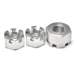 M18x1.5mm Hexagon Slotted Nut Grade 4.8 Carbon Steel Hex Castle Nuts Solid High Slotted Hex Nuts M18x1.5mm Hexagon Slotted Nut Grade 4.8 Carbon Steel Hex Castle Nuts Solid High Slotted Hex Nuts