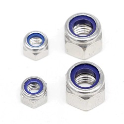 Hex Flange Nylon Insert Lock Nuts - 1/4", 5/16" - DIN 6925 / ISO 7042 - Carbon Steel - Zinc Coated - Socoje - 1pc Hex Flange Nylon Insert Lock Nuts - 1/4", 5/16" - DIN 6925 / ISO 7042 - Carbon Steel - Zinc Coated - Socoje - 1pc
