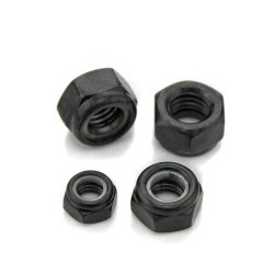 3/8 inch hex nut nylon black oxide bike axle nuts hex flange and nylon lock nut 1pc