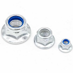 Hex Flange Nylon Insert Lock Nut - 1/2-13 - ASME B18.16.6 - Non-Metallic Insert - Flanged Hex Flange Nylon Insert Lock Nut - 1/2-13 - ASME B18.16.6 - Non-Metallic Insert - Flanged