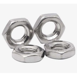 Hex Flat Jam Nut Zinc Plated Hexagon Nut M4 - M10 