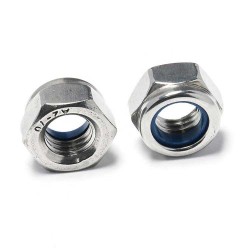 China Metric Heavy Hexagon Insert DIN982 Stainless Steel Hex Nylon Lock Nuts