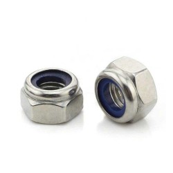 Hex Nylon Insert Lock Nut - DIN 9626 - Stainless Steel - M5 Hex Nylon Insert Lock Nut - DIN 9626 - Stainless Steel - M5
