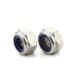 Hex Nylon Insert Lock Nut - DIN 9626 - Stainless Steel - M5 Hex Nylon Insert Lock Nut - DIN 9626 - Stainless Steel - M5