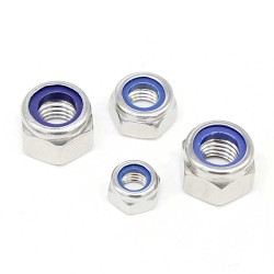 DIN985  Stainless Steel 304 316 Nylon Lock Nut For Bolts 3/8 5/8 M10 DIN985  Stainless Steel 304 316 Nylon Lock Nut For Bolts 3/8 5/8 M10