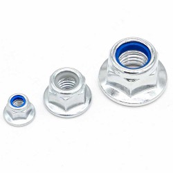 Flange Lock Nut - M7 / M4 / M14x1.5 - DIN 6926 - Nissan - Nylon Insert Flange Lock Nut - M7 / M4 / M14x1.5 - DIN 6926 - Nissan - Nylon Insert