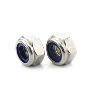 M6 Self Locking Plastic Hex Nylon Nut - Carbon Steel Zinc Plated Din985 M6 Self Locking Plastic Hex Nylon Nut - Carbon Steel Zinc Plated Din985