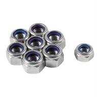 Hex Lock Nylon Nut - 1/2"-13UNC Gr8 Pld 18-8 Stainless Steel Hex Lock Nylon Nut - 1/2"-13UNC Gr8 Pld 18-8 Stainless Steel