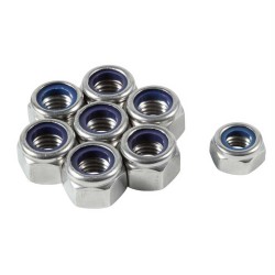 Hex Lock Nylon Nut - 1/2"-13UNC Gr8 Pld 18-8 Stainless Steel Hex Lock Nylon Nut - 1/2"-13UNC Gr8 Pld 18-8 Stainless Steel