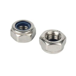 SS304 SS316 DIN985 DIN982 M10 stainless steel safety insert lock nuts