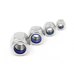 SS304 SS316 DIN985 DIN982 M10 stainless steel safety insert lock nuts