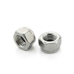 Hex Flange Nylon Insert Lock Nut - DIN 985 - SS316 - Blue/White Ring - M3-M16 Hex Flange Nylon Insert Lock Nut - DIN 985 - SS316 - Blue/White Ring - M3-M16