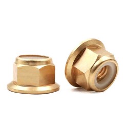 SS304/316 yellow zinc Hex Nylon Insert Lock Nuts Din985