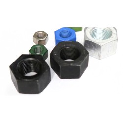 M24 GB 55 Heavy Duty Black Oxide Long Hex Nuts ISO 4033 ANSI/ASME B 18.2.2 1.5D Hex Thick Nuts