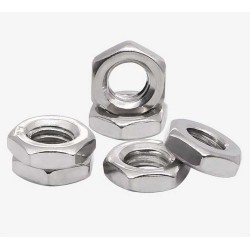 Yellow Zinc Plated Hex Thin Nut Din936 Hex Flat Jam Nut