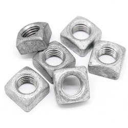 Square Nut - M12 x 16 x 10 - UNF/UNC - Stainless Steel - DIN 557 / DIN 562 - HDG (Hot Dip Galvanized) - Thin