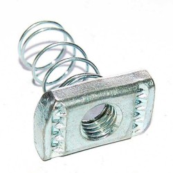 Spring Nut - Square - 1/2"-13 - Carbon Steel / Stainless Steel 304 316 (A2, A4) - Zinc Coated - Hex Nut - 1pc