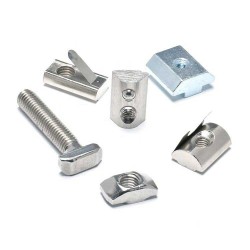 Bolt Fasten M8 Ball Nut T Spring Nut Stainless Steel for 6061 6063 Aluminum Profile Accessories