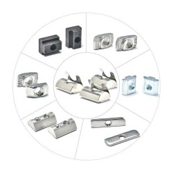 Bolt Fasten M8 Ball Nut T Spring Nut Stainless Steel for 6061 6063 Aluminum Profile Accessories Bolt Fasten M8 Ball Nut T Spring Nut Stainless Steel for 6061 6063 Aluminum Profile Accessories