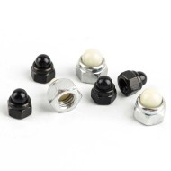Cap Nuts - Hexagon Domed - DIN 986 - Carbon Steel Grade 4, 8, 10, 12 - 1/4", 5/16", 3/8", 7/16", 3/4", 7/8", 2", 3" - ASTM A194, ASME B18.2.2 - Black Cap Nuts - Hexagon Domed - DIN 986 - Carbon Steel Grade 4, 8, 10, 12 - 1/4", 5/16", 3/8", 7/16", 3/4", 7/8", 2", 3" - ASTM A194, ASME B18.2.2 - Black