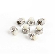 Cap Nuts - Hexagon Domed - DIN 986 - Carbon Steel Grade 4 8 10 12 - M2-M14 - ASTM A194 ASME B18.2.2 - White Cap Nuts - Hexagon Domed - DIN 986 - Carbon Steel Grade 4 8 10 12 - M2-M14 - ASTM A194 ASME B18.2.2 - White