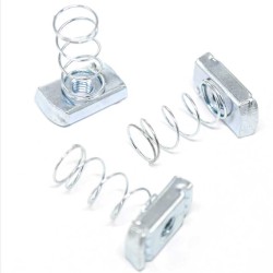 Channel Nut - M6x6 - Hot Dip Galvanized Zinc Plated Steel - Unistrut - Spring