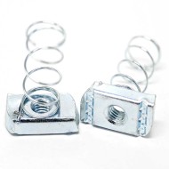 Channel Nut - M6x6 - Hot Dip Galvanized Zinc Plated Steel - Unistrut - Spring Channel Nut - M6x6 - Hot Dip Galvanized Zinc Plated Steel - Unistrut - Spring