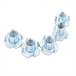 Finely Processed 3/8"-16x8mm Four Claw Tee Nut M6*19*9 Galvanized T Nuts Finely Processed 3/8"-16x8mm Four Claw Tee Nut M6*19*9 Galvanized T Nuts