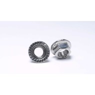 Serrated Flange Hex Lock Nuts 304 Stainless Steel Full Thread Hex Drive Bright Finish M8 M10 Flange Nuts Serrated Flange Hex Lock Nuts 304 Stainless Steel Full Thread Hex Drive Bright Finish M8 M10 Flange Nuts