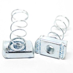 Stainless Steel Long Spring Channel T Nuts M6 Spring Clip Nut for Aluminum Profile