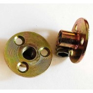 T Steel Nut Yellow Zinc Plated Three Brad Hole Tee Nut T Steel Nut Yellow Zinc Plated Three Brad Hole Tee Nut