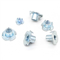 Universal Endurable M5 Pronged T-nut M14x14 Four Claws Tee Nut 3/8"-16*12mm 4 Prong T Nut