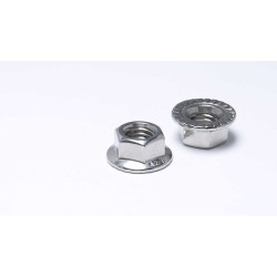 Bolt And Nut Serrated Flange Hex Lock Nuts 304 316 Stainless Steel Full Thread Hex Drive Serrated Hex Bolt Flange Nuts