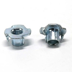 zinc plating tee-nut cold forged furniture run tee fittings with swivel nut