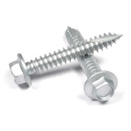 Anti-Cracking Blue-White Zinc Carbon Steel Cutting Tail Hex Wafer Head Wood Screw with Rubber Washer Anti-Cracking Blue-White Zinc Carbon Steel Cutting Tail Hex Wafer Head Wood Screw with Rubber Washer
