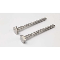 DIN 571 Stainless Steel Hex (Square) Head Lag Screws - Ideal for Wood Projects DIN 571 Stainless Steel Hex (Square) Head Lag Screws - Ideal for Wood Projects