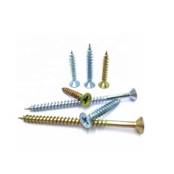 DIN Standard Full Thread Zinc Plated Flat Head Chipboard Screws -for Woodworking DIN Standard Full Thread Zinc Plated Flat Head Chipboard Screws -for Woodworking