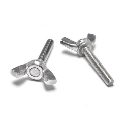 Racket Wave Flat Pingpong Thumb Screws - DIN318 Stainless Steel 304/316 or Zinc Plated