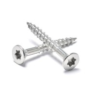 Type 17 Torx Socket Double CSK Wood Screws - Stainless Steel or Zinc Plated with Ribs and Cutting Point Type 17 Torx Socket Double CSK Wood Screws - Stainless Steel or Zinc Plated with Ribs and Cutting Point