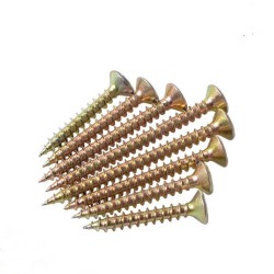 High-Quality Yellow Zinc Plated Wood Screws - 6 Inch for MDF & Chipboard Project High-Quality Yellow Zinc Plated Wood Screws - 6 Inch for MDF & Chipboard Project