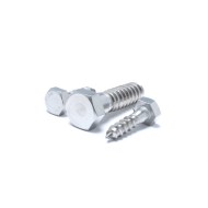 DIN571 Hex Head Wood Screws - M4x25mm / 14x1.5 inch A2/A4 Stainless Steel Deck Screws DIN571 Hex Head Wood Screws - M4x25mm / 14x1.5 inch A2/A4 Stainless Steel Deck Screws