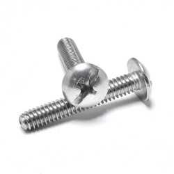 10-24 x 1/2 Truss Head Machine Screws - Full Thread 18-8 Stainless Steel