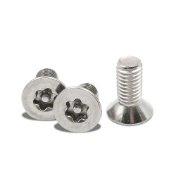6 Lobe Pin Torx CSK Countersunk Head Tamper-Proof Security Screw - Stainless Steel
